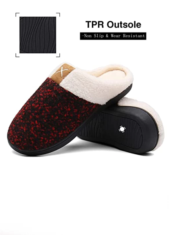 5_Pantuflas de invierno antideslizantes y cómodas para hombre y mujer Mishansha