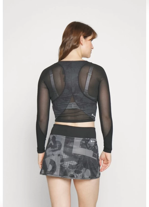 1_PARIS CROP - Camiseta de manga larga - carbon/black