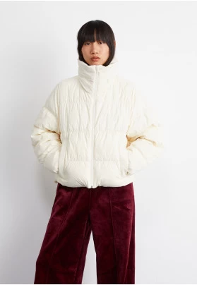 REGEN CROPPED - Chaqueta de plumas - white