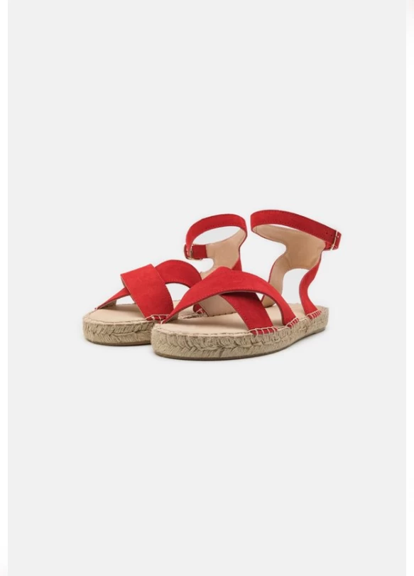 1_LEATHER - Sandalias con plataforma - red