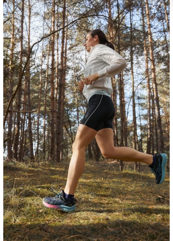 1_ GEL TRABUCO 11 - Zapatillas de trail running rosa y azul