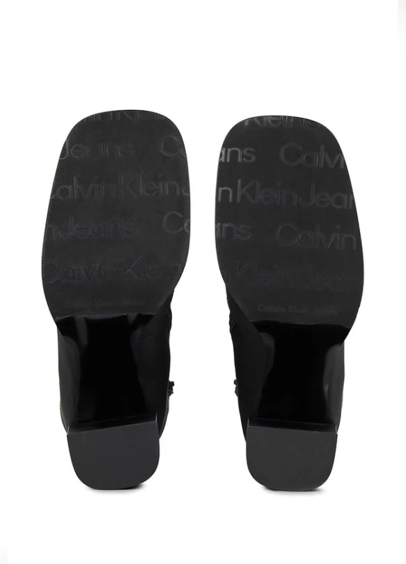 3_HEEL ZIP LTH WN - Botas - triple black