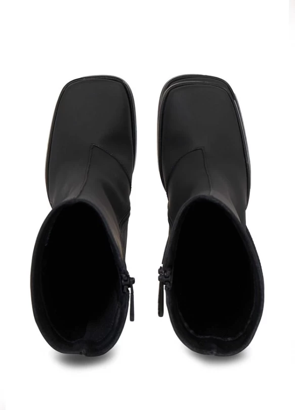 1_HEEL ZIP LTH WN - Botas - triple black