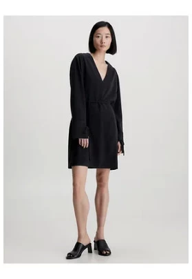  Vestido holgado de sarga estructurado