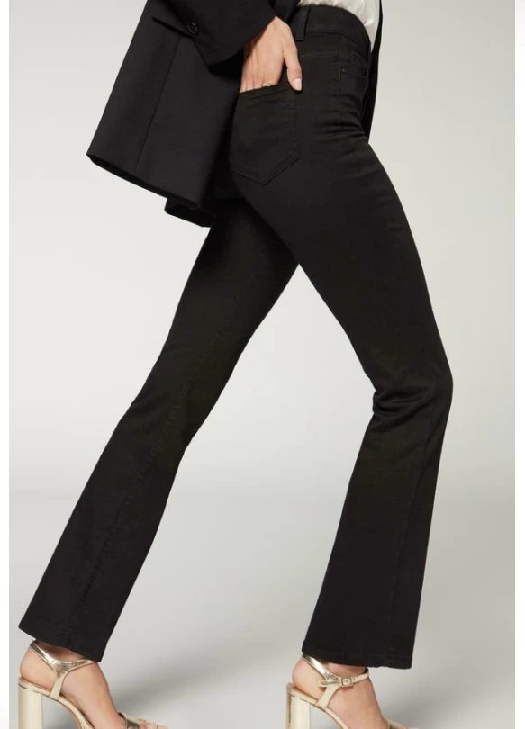 1_BOOTCUP SUPER FLEX DENIM - Vaqueros bootcut - denimschwarz