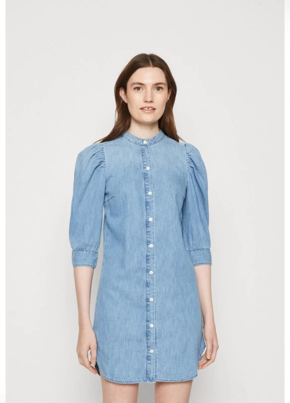 main_image_PUFF SLEEVE SHIRTDRESS - Vestido vaquero - medium wash