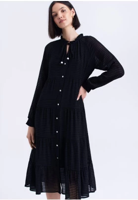 Vestido camisero - black