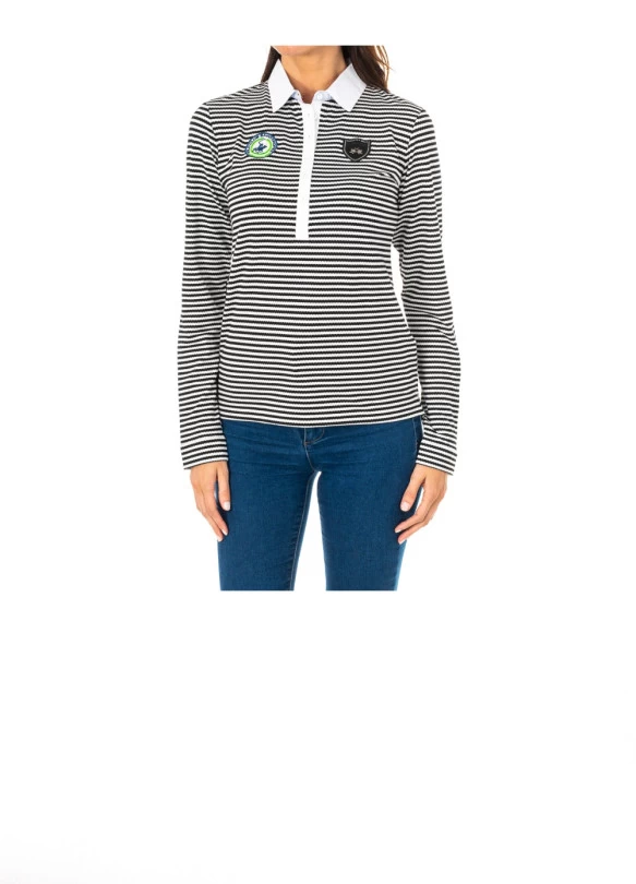 main_image_ Polo de manga larga con diseño original para mujer