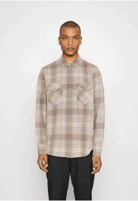 RELAXED FIT WESTERN - Camisa - sand/beige