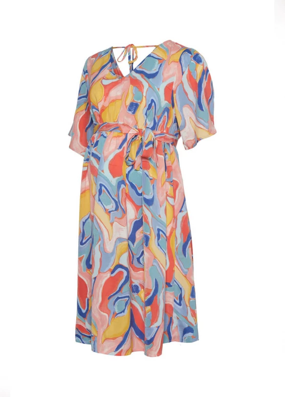 1_Vestido corto manga 2/4 maternity