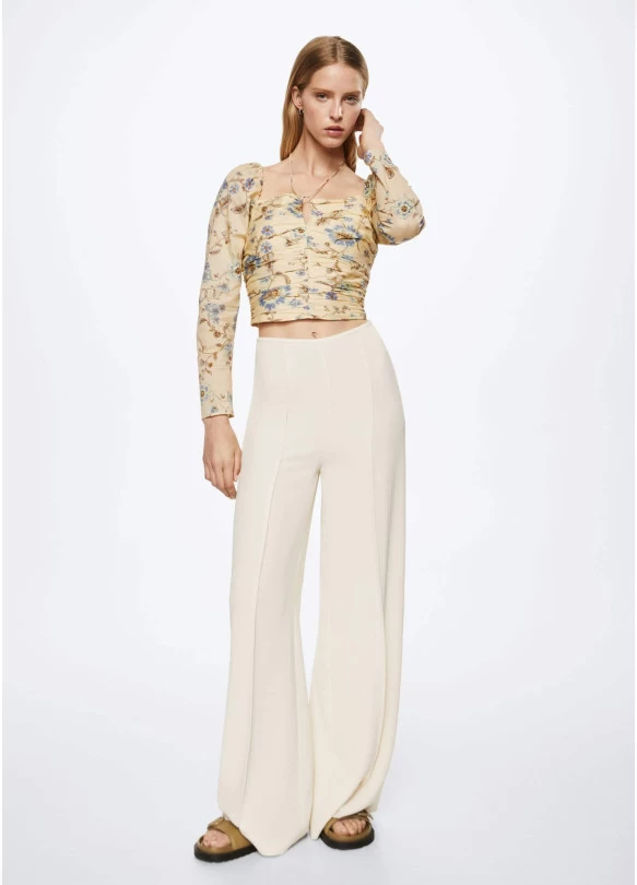 main_image_Blusa estampada fruncido