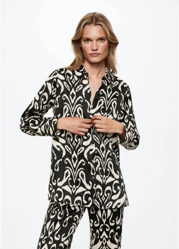main_image_Camisa satinada estampada