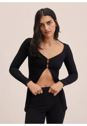 Cárdigan punto canalé