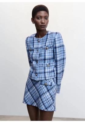 Minifalda tweed cuadros