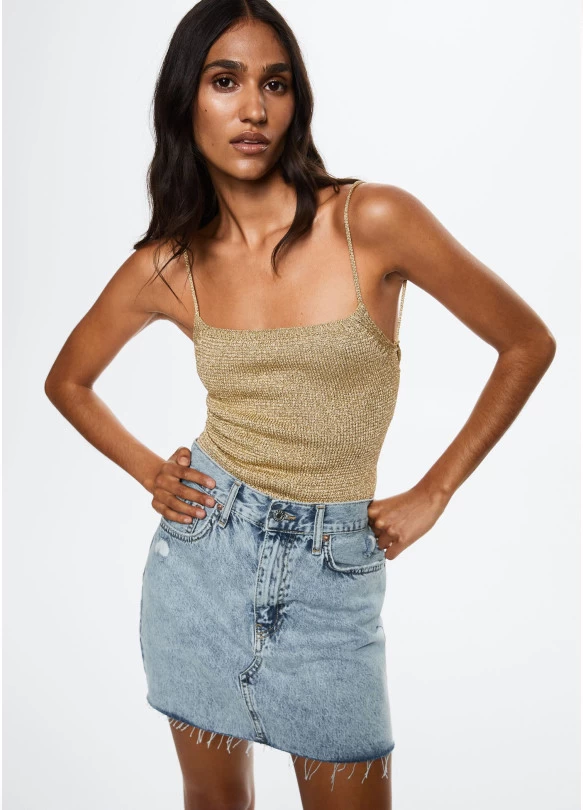 main_image_Minifalda vaquera bajo deshilachado