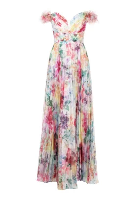  Vestido de fiesta Aquarelle plisado