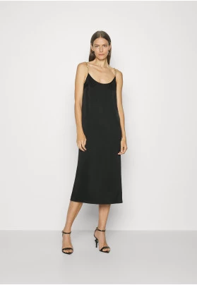 EMPIRE STRAPS SLIP  - Vestido de cóctel - black