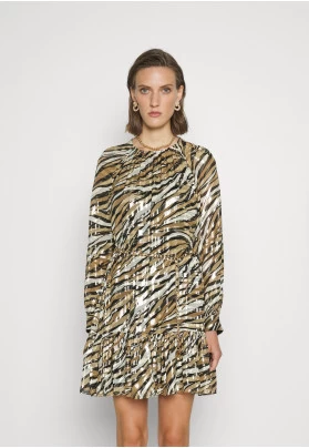 METALLIC STRIPE MINI - Vestido de cóctel