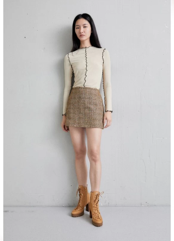 1_YVONNE BOOTIE - Botines con cordones - tan