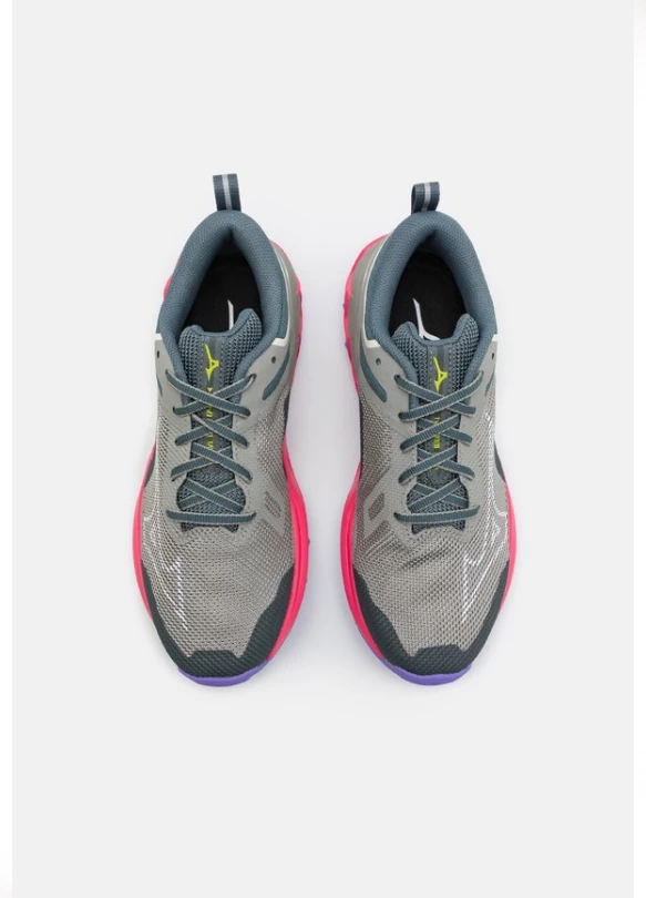 2_WAVE IBUKI 4 - Zapatillas de trail running - ghost gray/high/vis pink/purple punch