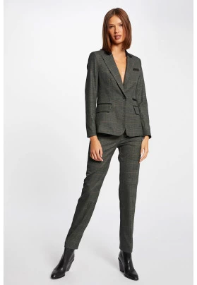  Pantalón recto cuadros