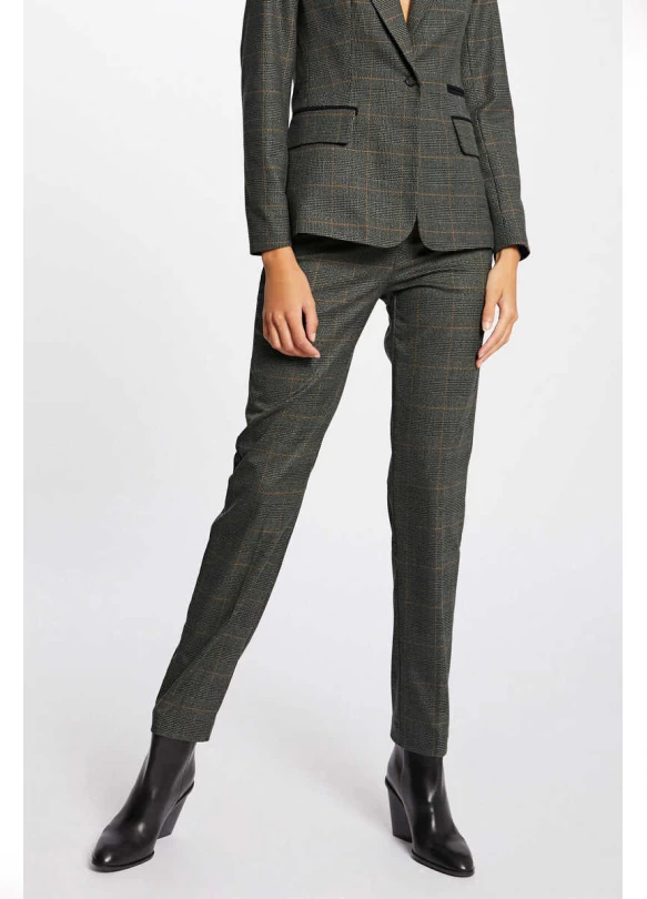 1_ Pantalón recto cuadros