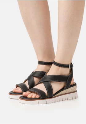 KLEIN - Sandalias de cuña - black