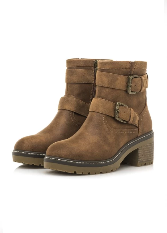 1_TACÓN - Botines con plataforma - marron