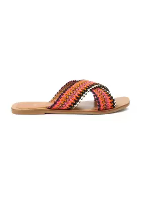  CROSSOVER MULE SANDALS - Sandalias planas