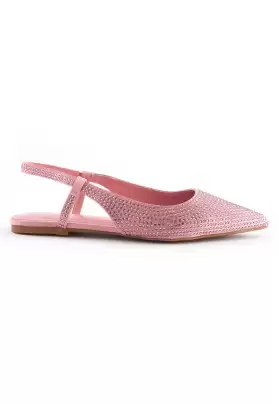  FOREVER COMFORT BLING POINT TOE SLINGBACK FLATS - Bailarinas