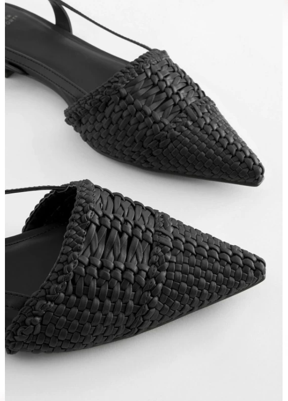 3_ FOREVER COMFORT® WEAVE SLINGBACK FLAT SHOES - Bailarinas