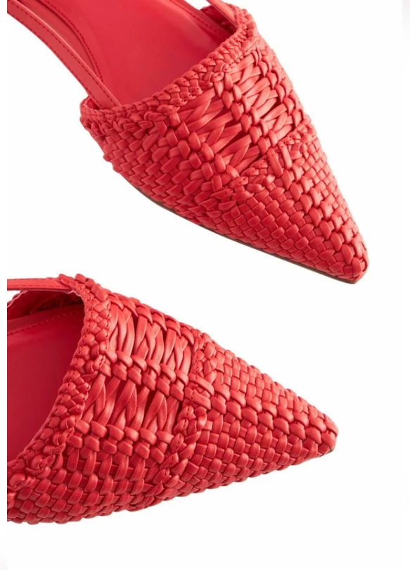 3_ FOREVER COMFORT® WEAVE SLINGBACK FLAT SHOES - Bailarinas