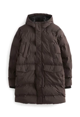 LONG SHOWER RESISTANT PUFFER - Parka - chocolate brown