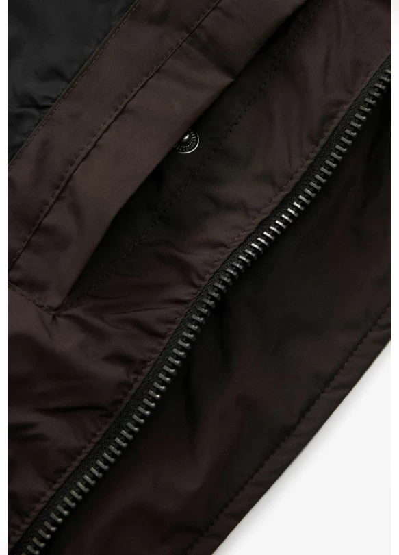 1_LONG SHOWER RESISTANT PUFFER - Parka - chocolate brown