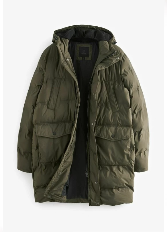 3_LONG SHOWER RESISTANT PUFFER - Parka - khaki green