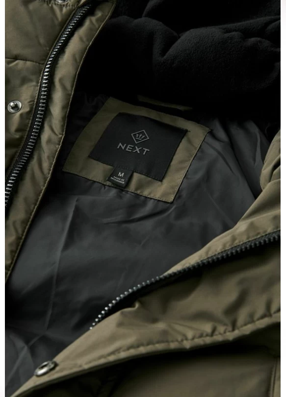 1_LONG SHOWER RESISTANT PUFFER - Parka - khaki green