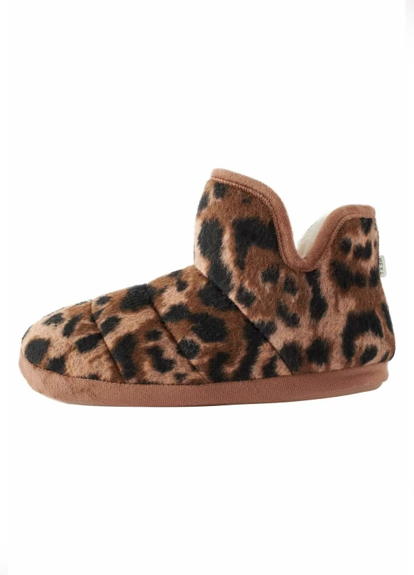 main_image_Pantuflas - tan brown animal print
