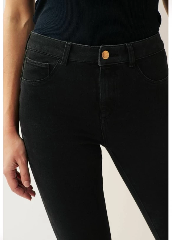 1_STRETCH - Vaqueros bootcut - washed black