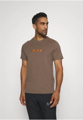 JORDAN PARIS ST GERMAIN WORDMARK TEE - Equipación de clubes - palomino/magma orange