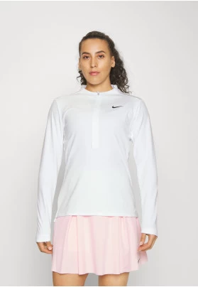 W NK DF UV CLB HZ TOP - Camiseta de manga larga - white/black