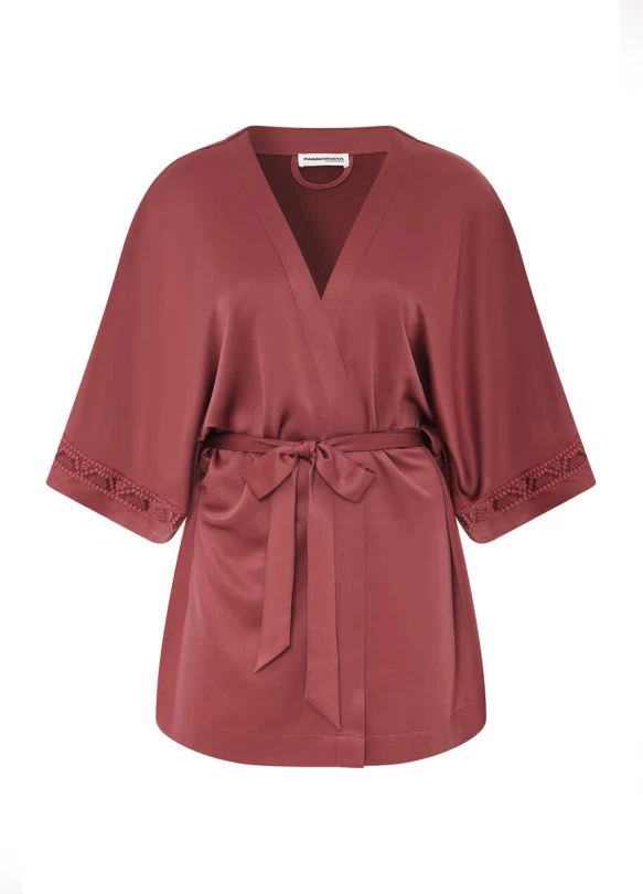 1_Kimono de satén Olivia con encaje y tul bordado