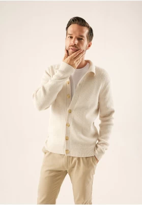 Chaqueta de punto - off-white