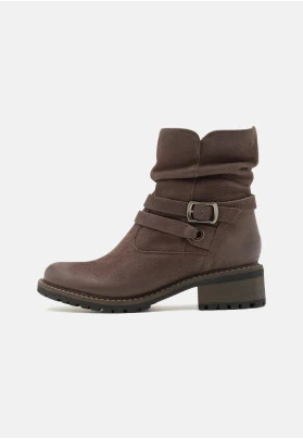 LEATHER  - Botines camperos - brown