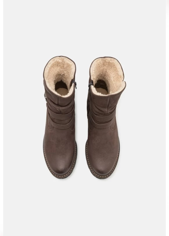 3_LEATHER  - Botines camperos - brown