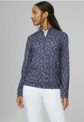 FLORAL CLOUDSPUN QUARTER-ZIP GOLF - Camiseta de manga larga