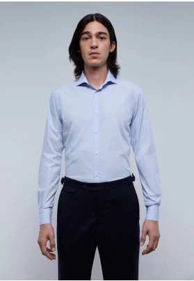 FANCY CLASS - Camisa elegante - light blue stripes