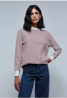 HEAVY STRIPES  - Camiseta de manga larga - burgundy stripes