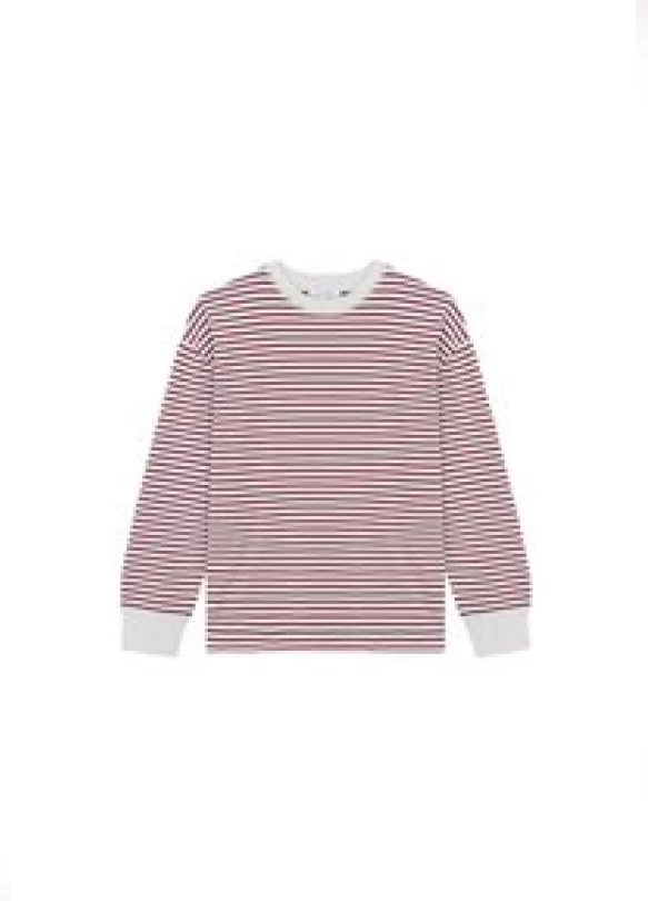 2_HEAVY STRIPES  - Camiseta de manga larga - burgundy stripes