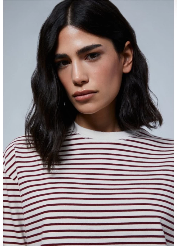 1_HEAVY STRIPES  - Camiseta de manga larga - burgundy stripes