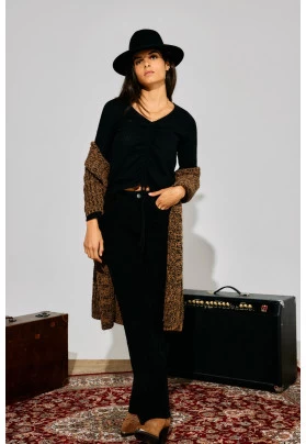  Pantalón pana wide leg fit